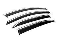 Chevrolet Equinox 2018-2025 Window Deflectors with Chrome Trim Niken Luxury (4 pcs) photo 3