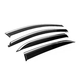 Window Deflectors with Chrome Trim Niken Luxury (4 pcs) photo 3