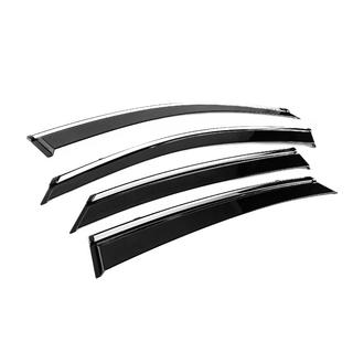 Window Deflectors with Chrome Trim Niken Luxury (4 pcs) Hyundai Sonata DN8 2020- photo 3