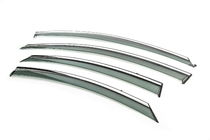 Hyundai Sonata YF 2010-2014 Window Deflectors with Chrome Trim Niken Luxury (4 pcs) photo 2