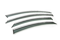 Hyundai Sonata YF 2010-2014 Window Deflectors with Chrome Trim Niken Luxury (4 pcs) photo 3