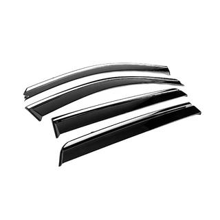 Window Deflectors with Chrome Trim Niken Luxury (4 pcs) Hyundai Santa Fe 2 2006-2012 photo 3