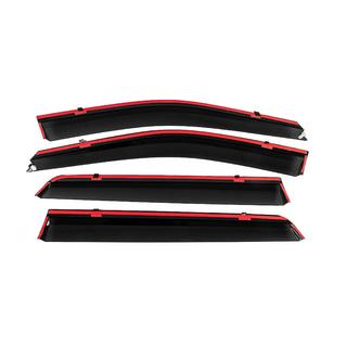 Window Deflectors with Chrome Trim Niken Luxury (4 pcs) Hyundai Santa Fe 2 2006-2012 photo 4