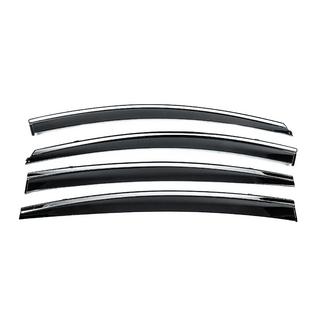 Window Deflectors with Chrome Trim Niken Luxury (4 pcs) Hyundai Elantra (AD) 2015-2020 photo 1