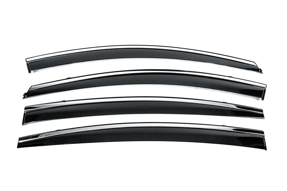 Hyundai Elantra (AD) 2015-2020 Window Deflectors with Chrome Trim Niken Luxury (4 pcs) Image