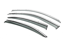 Hyundai Elantra (XD) 2000-2011 Window Deflectors with Chrome Trim Niken Luxury (4 pcs) photo 2