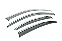 Hyundai Elantra (XD) 2000-2011 Window Deflectors with Chrome Trim Niken Luxury (4 pcs) photo 3