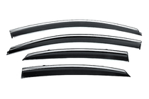 Hyundai Accent 2017-2023 Window Deflectors with Chrome Trim Niken Luxury (4 pcs) photo 1