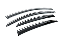 Hyundai Accent 2017-2023 Window Deflectors with Chrome Trim Niken Luxury (4 pcs) photo 3