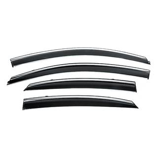 Window Deflectors with Chrome Trim Niken Luxury (4 pcs) Hyundai Accent 2017-2023 photo 1