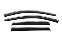 Kia Niro 2016–2021 Window Deflectors with Chrome Trim Niken Luxury (2016-2021, 4 pcs) photo 1