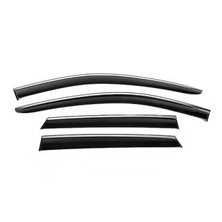 Window Deflectors with Chrome Trim Niken Luxury (2016-2021, 4 pcs) photo 1