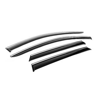 Window Deflectors with Chrome Trim Niken Luxury (2016-2021, 4 pcs) photo 3