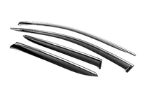 Kia Niro 2022– Window Deflectors with Chrome Trim Niken Luxury (2021-2023, 4 pcs) photo 2