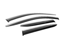 Kia Niro 2022– Window Deflectors with Chrome Trim Niken Luxury (2021-2023, 4 pcs) photo 3
