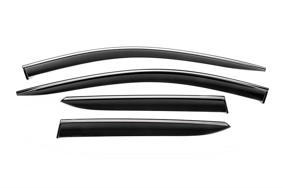 Kia Niro 2022– Window Deflectors with Chrome Trim Niken Luxury (2021-2023, 4 pcs) Image