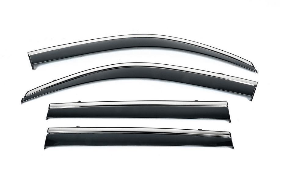 Lexus GS 2011-2020 Window Deflectors with Chrome Trim Niken Luxury (4 pcs) Image