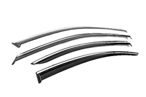 Lexus ES 2006-2011 Window Deflectors with Chrome Trim Niken Luxury (4 pcs) photo 3