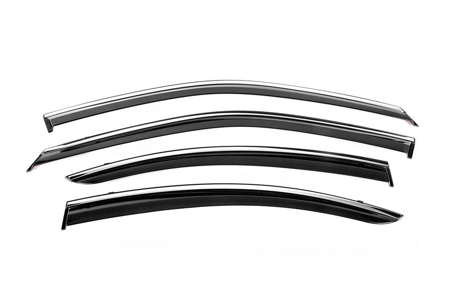 Lexus ES 2006-2011 Window Deflectors with Chrome Trim Niken Luxury (4 pcs) Image