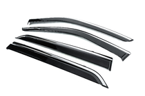 Nissan Kicks 2016- Window Deflectors with Chrome Trim Niken Luxury (4 pcs) photo 2