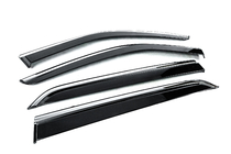 Nissan Kicks 2016- Window Deflectors with Chrome Trim Niken Luxury (4 pcs) photo 3