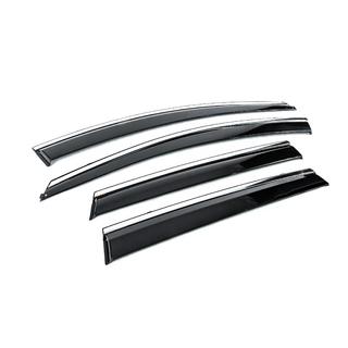 Window Deflectors with Chrome Trim Niken Luxury (4 pcs) photo 3