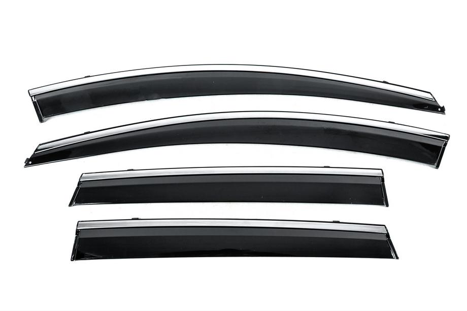 Renault Captur 2019- Window Deflectors with Chrome Trim Niken Luxury (4 pcs) Image
