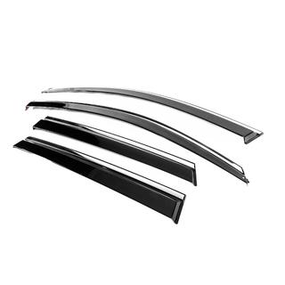 Window Deflectors with Chrome Trim Niken Luxury (4 pcs) photo 2