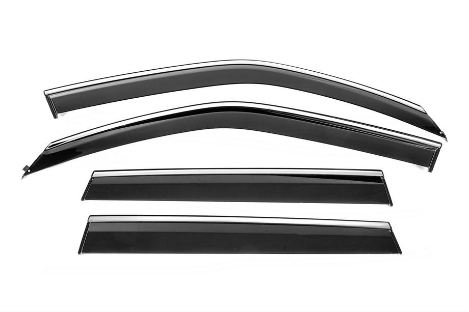 Subaru Forester 2008-2013 Window Deflectors with Chrome Trim Niken Luxury (4 pcs) Photo 1