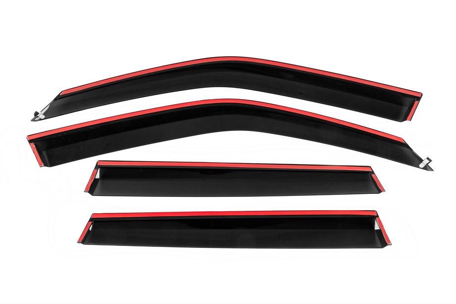 Subaru Forester 2008-2013 Window Deflectors with Chrome Trim Niken Luxury (4 pcs) Photo 4