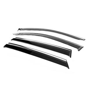 Window Deflectors with Chrome Trim Niken Luxury (4 pcs) Subaru Outback 2019- photo 2