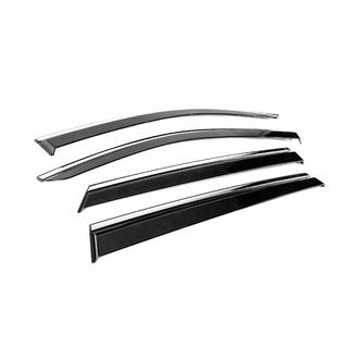Window Deflectors with Chrome Trim Niken Luxury (4 pcs) Subaru Outback 2019- photo 3