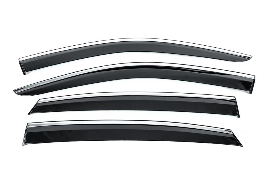 Toyota Venza 2020- Window Deflectors with Chrome Trim Niken Luxury (4 pcs) Image
