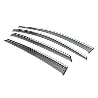 Window Deflectors with Chrome Trim Niken Luxury (4 pcs) photo 2