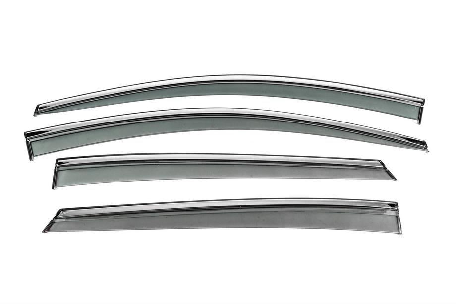 Toyota Prius 2015-2022 Window Deflectors with Chrome Trim Niken Luxury (4 pcs) Image