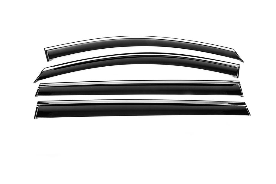 Toyota Sienna 2020- Window Deflectors with Chrome Trim Niken Luxury (4 pcs) Image