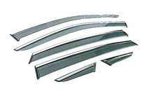 Toyota Venza 2020- Window Deflectors with Chrome Trim Niken Luxury (6 pcs) photo 3