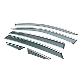 Window Deflectors with Chrome Trim Niken Luxury (6 pcs) photo 2