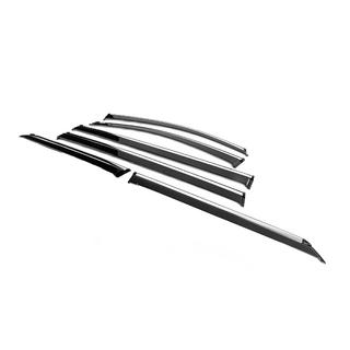 Window Deflectors with Chrome Trim Niken Luxury (6 pcs) Toyota Sienna 2010-2020 photo 2