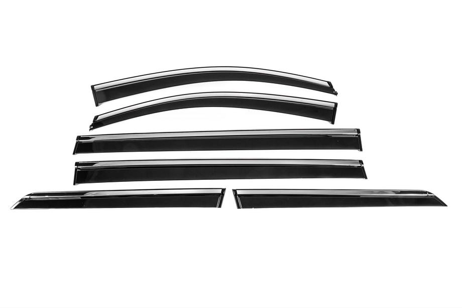 Toyota Sienna 2010-2020 Window Deflectors with Chrome Trim Niken Luxury (6 pcs) Image