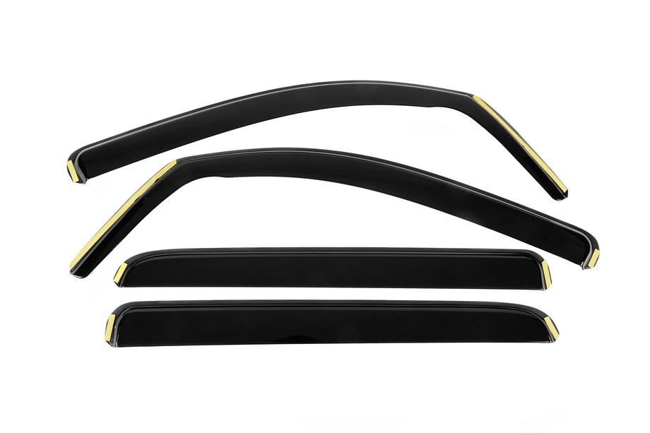 Toyota Tundra 2007-2021 In-Channel Window Deflectors Niken Luxury (2014-2021, CrewMax/Crew Cab, 4 pcs) Image