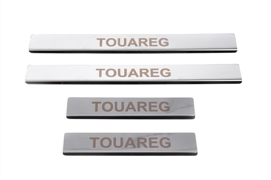 Volkswagen Touareg 2002–2010 Door Sill Protectors Carmos V1 (4 pcs, Stainless Steel) Photo 2