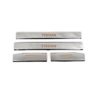 Carmos Stainless Steel Door Sill Covers (4 pcs) Volkswagen Tiguan 2007-2016 photo 2