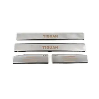 Carmos Stainless Steel Door Sill Covers (4 pcs) Volkswagen Tiguan 2007-2016 photo 2