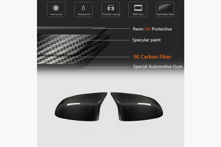 BMW X6 F16 2014-2019 Mirror Covers (for F86, Carbon) Photo 5