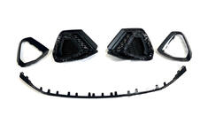 Audi Q3 2019–2025 Fog light grilles with front lip (2 pcs, Black) photo 2