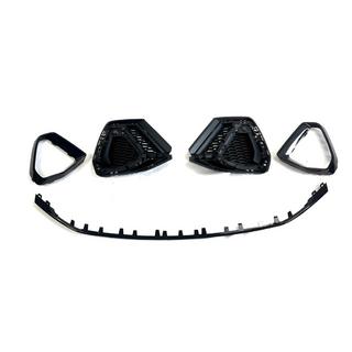 Fog light grilles with front lip (2 pcs, Black) photo 2