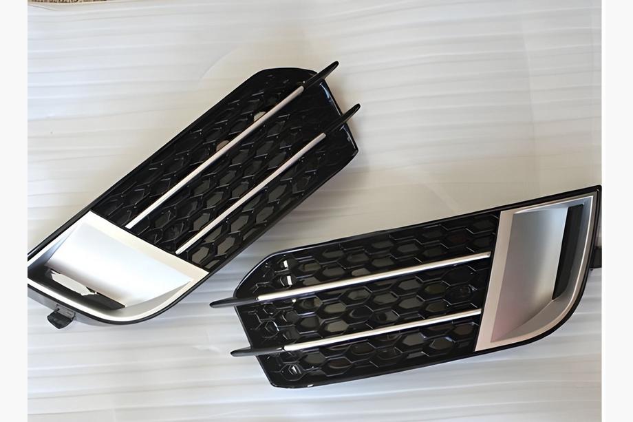 Audi A1 2010-2018 Fog Light Grilles RS-Style (2010-2014, 2 pcs, Black with Gray) Image