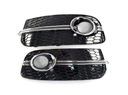 Audi Q5 2008-2017 Fog Light Grilles RS-Style (2013-2017, 2 pcs, Black with Chrome) photo 1