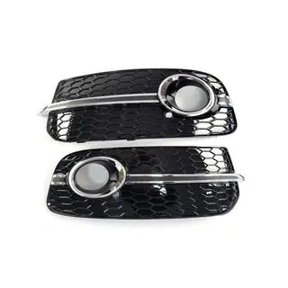 Fog Light Grilles RS-Style (2013-2017, 2 pcs, Black with Chrome) photo 1